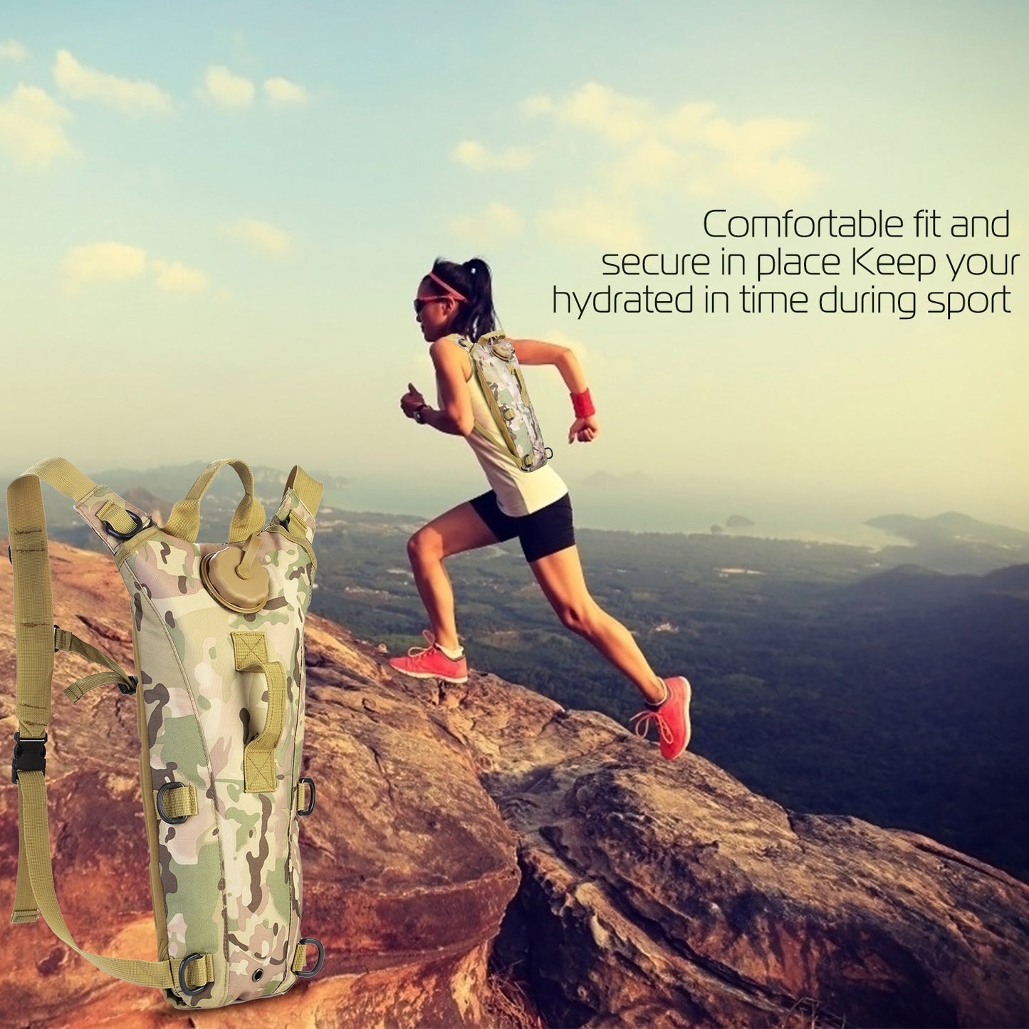 Tactical Hydration Backpack For Hiking Cycling Climbing Running 3L