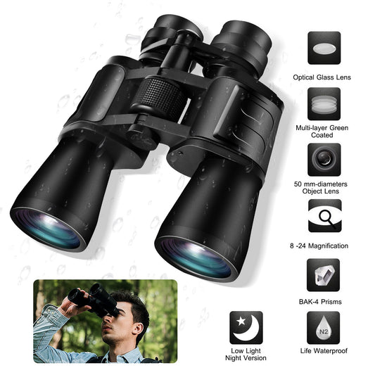 Binoculars With FMC Lens Low Light Night Vision For Bird Watching Hunting Sports Events Concerts Adults Kids