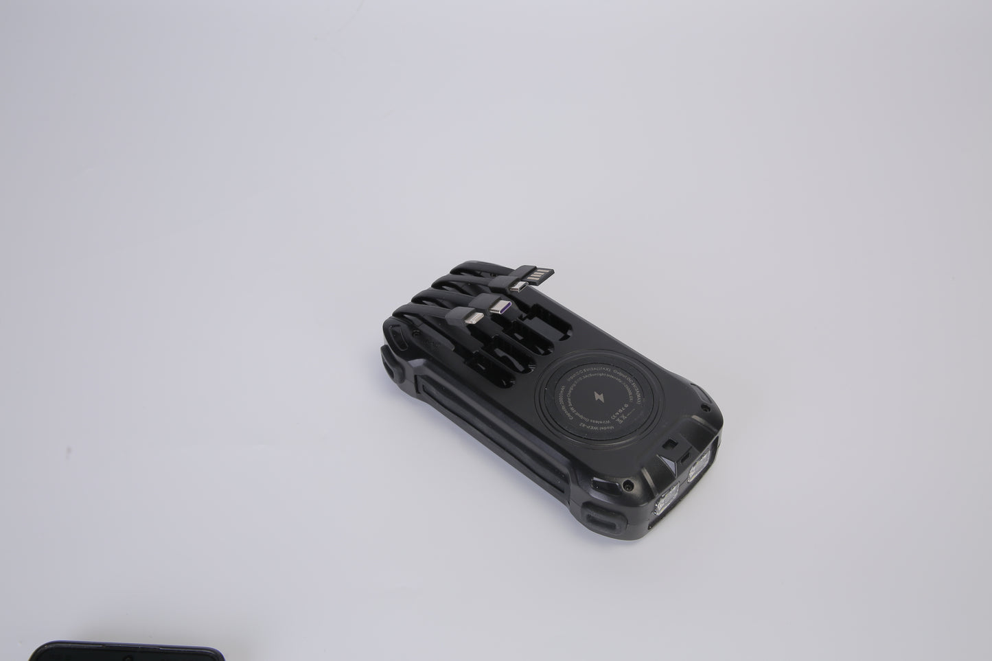 Solar Charger Power Bank Wireless Charging LED Flashlight For Camping Hiking