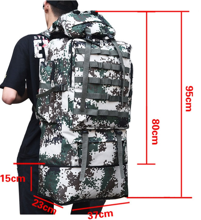 Large capacity outdoor backpack 100L