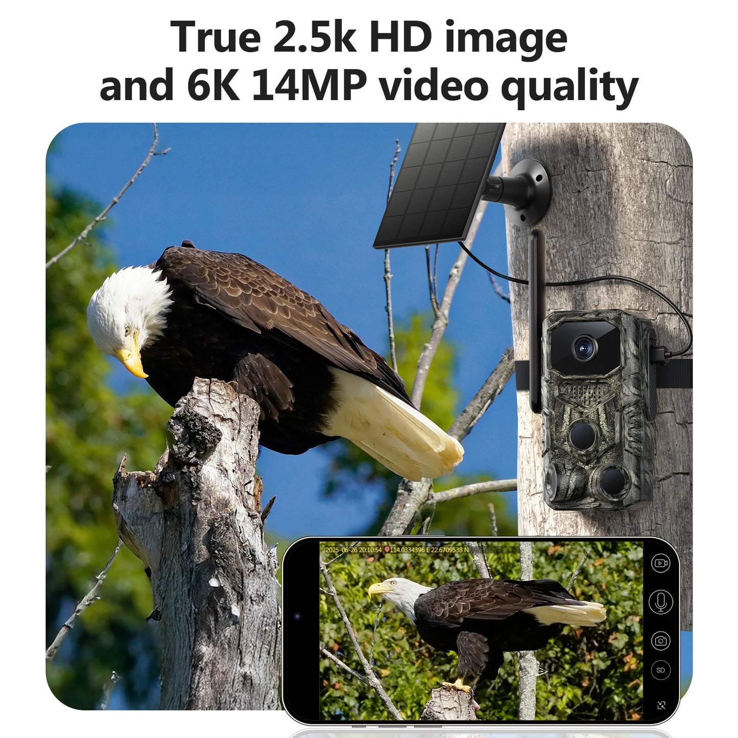 GPS 4G Hunting Outdoor Wildlife Camera Wide Angle 4MP Camouflage
