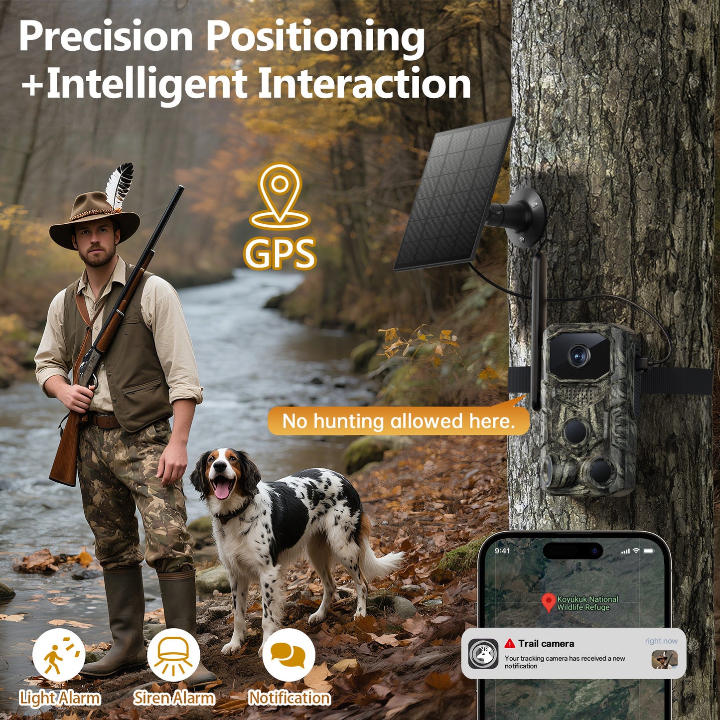 GPS 4G Hunting Outdoor Wildlife Camera Wide Angle 4MP Camouflage
