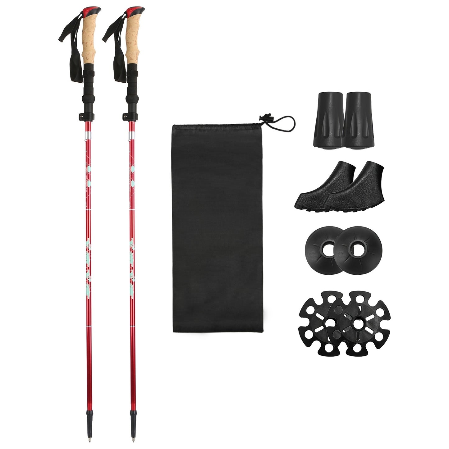 Walking Sticks Collapsible Hiking Poles Folding Aluminum Trekking Poles